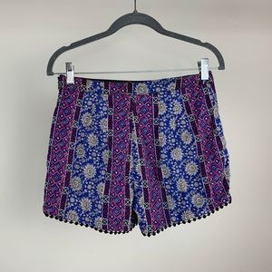 Hollister Purple Patterned Shorts